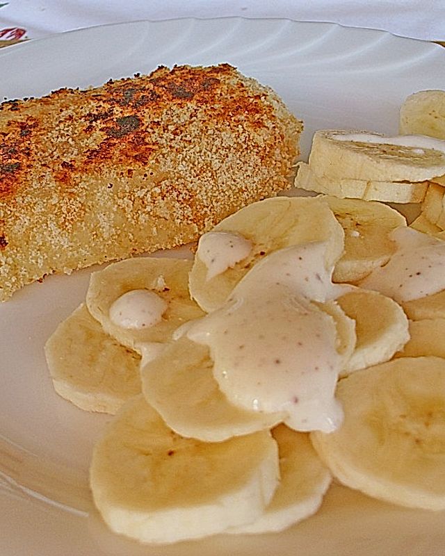 Süße Schnitzel mit Bananen - Kartoffelsalat