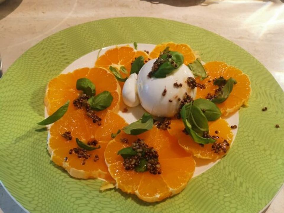 Burrata mit Blutorange, Koriander und Lavendel von Artur-kann-kochen ...