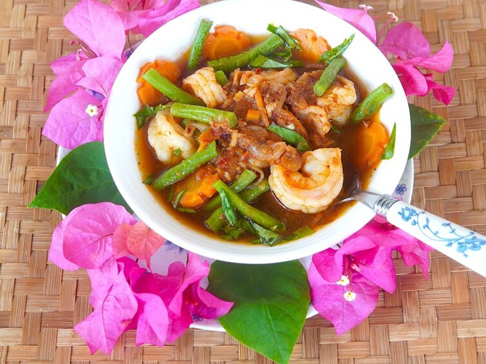Scharfe Garnelensuppe mit Tamarinde - Gäng Soom Tua Fak von dieter ...