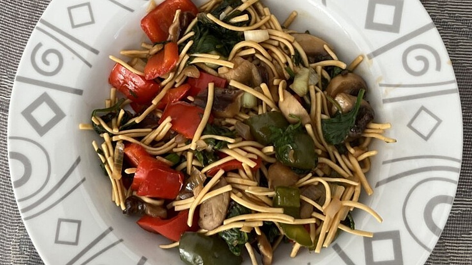 Spinat mit Paprika und Pilzen von OnkelKlausi| Chefkoch