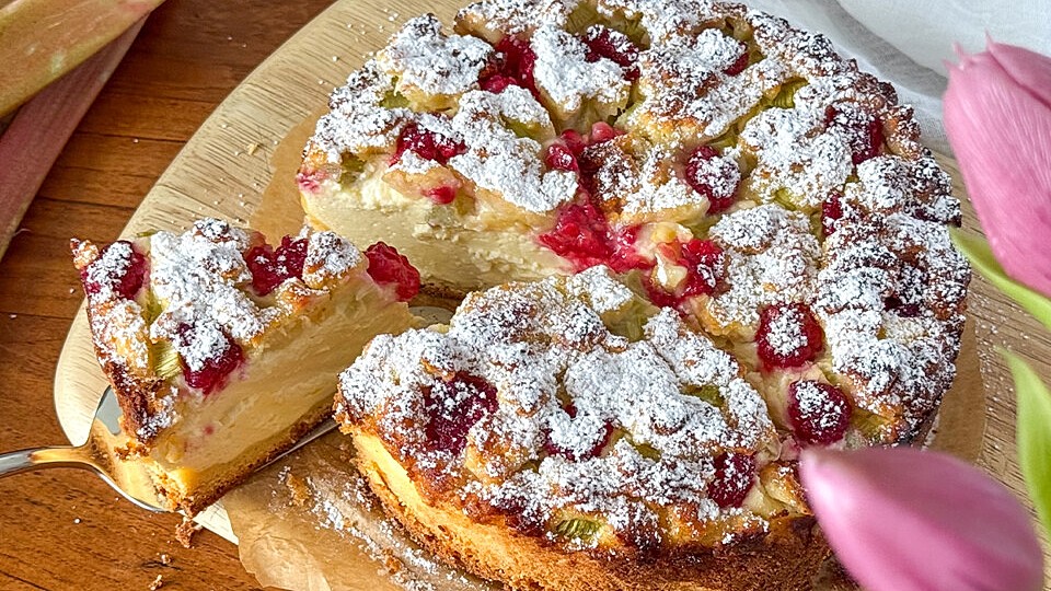 Kalorienarmer & proteinreicher Rhabarber-Käsekuchen von Chefkoch_ChristinaS