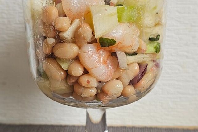 Weißer Bohnensalat mit Shrimps von ulkig| Chefkoch