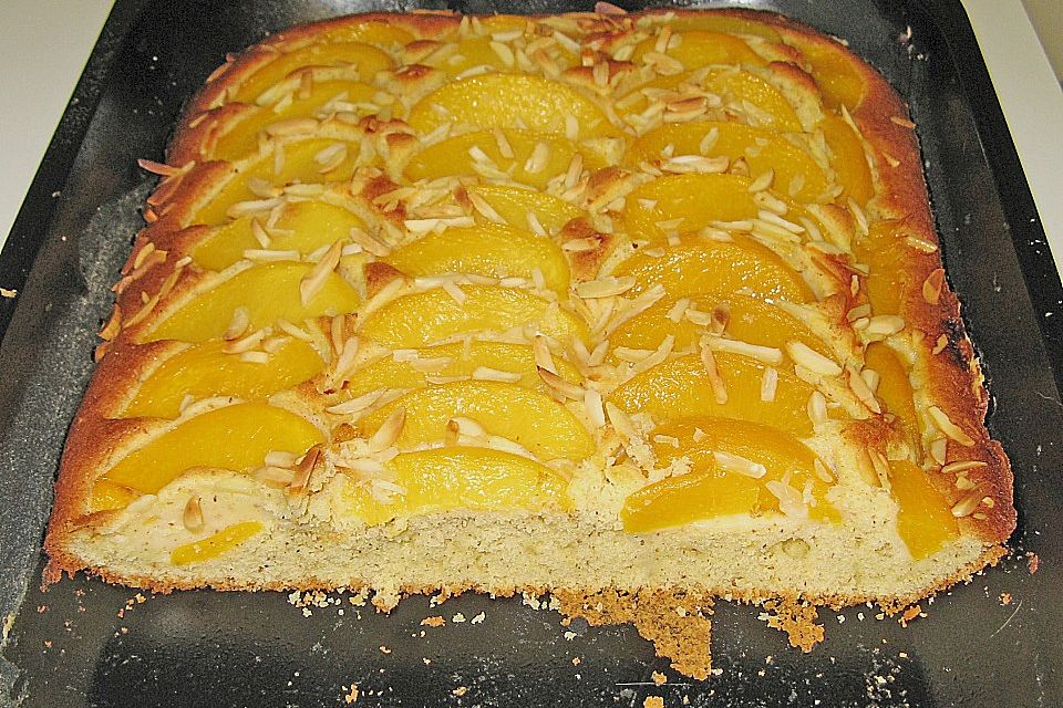 Pfirsich - Mandel - Kuchen