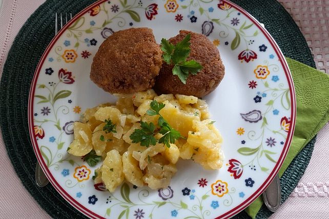 Fleischküchle mit Kartoffelsalat von Anaid55| Chefkoch