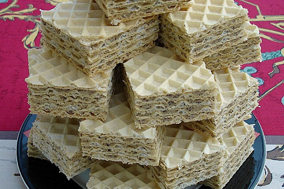 Waffelblätter (Oblaten) - Kuchen mit Moccacreme