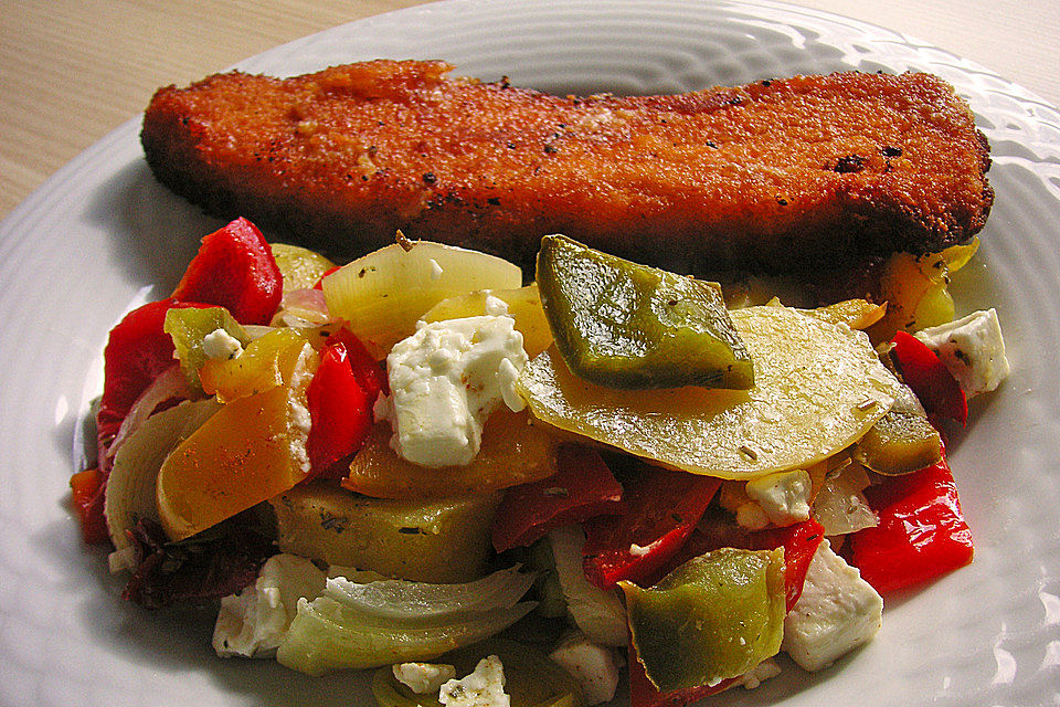 Kartoffel - Gemüse - Pfanne aus dem Backofen