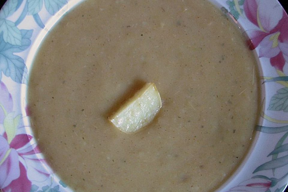 Geröstete Apfel - Zwiebel - Suppe mit  Kartoffeln