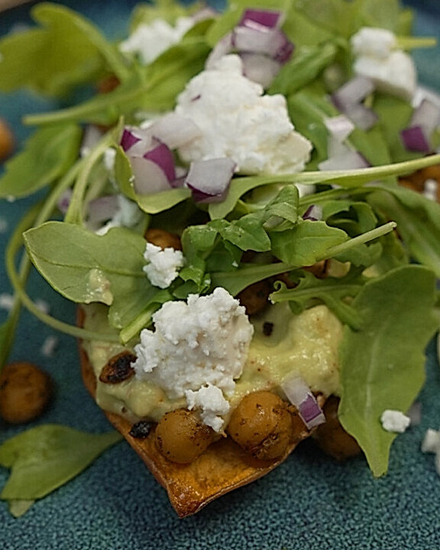 Süßkartoffel mit Avocadocreme und Kichererbsen von Das perfekte Dinner