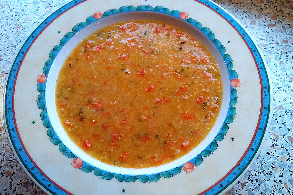 Paprika - Grünkern - Suppe