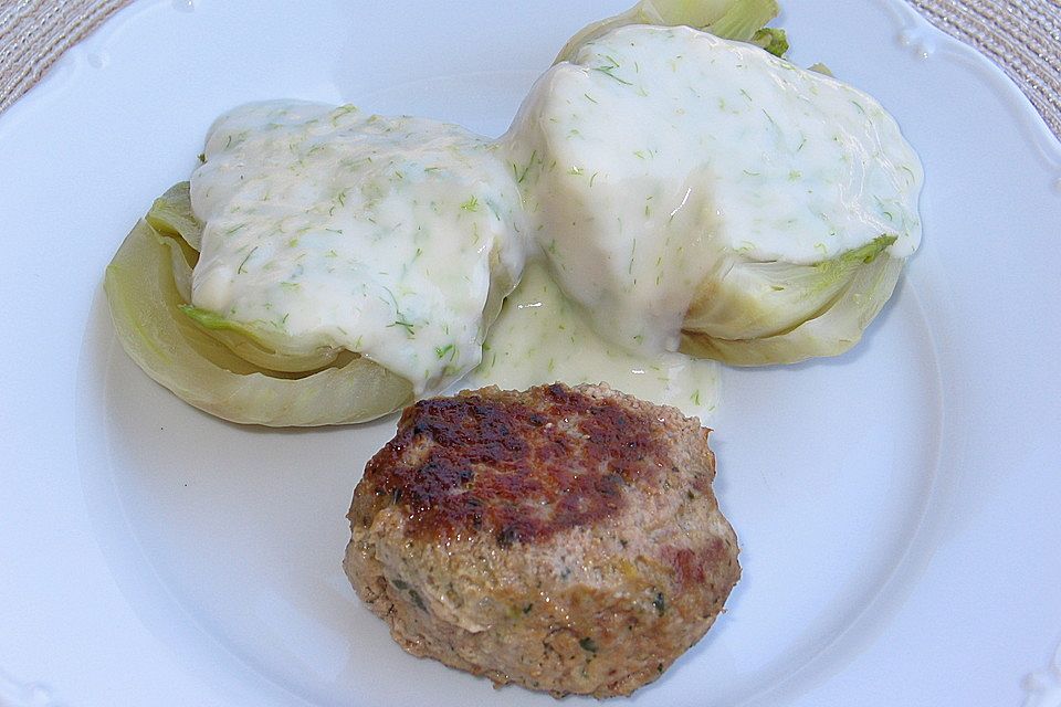 Fenchel mit Schmelzkäsesoße