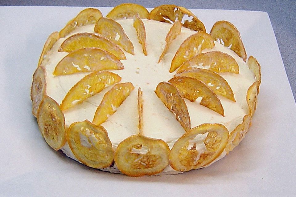 Orangen - Ingwer - Sahne - Torte