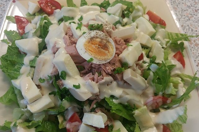 Gemischter Salat mit Eiern und Thunfisch| Chefkoch
