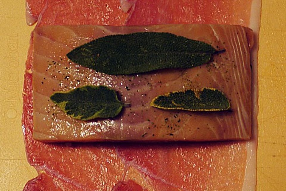 Lachs - Saltimbocca mit Wildreis