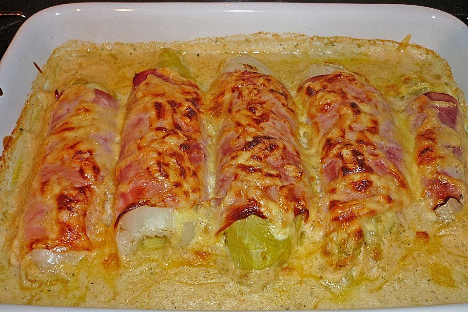 Chicoréegratin mit Schinken Chicoréegratin mit Schinken