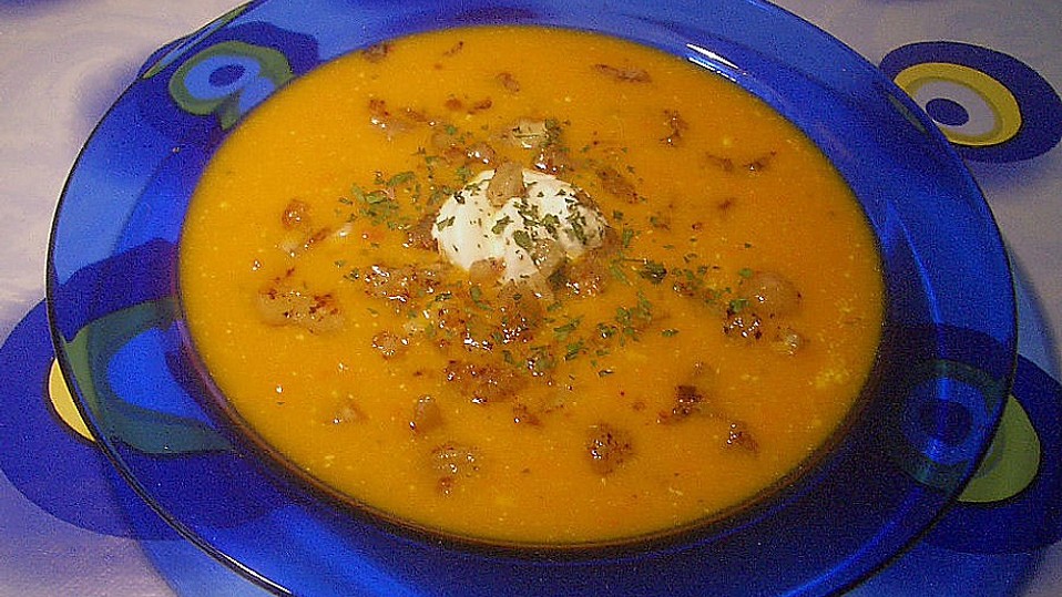 Annas Kürbiscremesuppe mit Maronen von arthurdent42 Annas Kürbiscremesuppe mit Maronen von arthurdent42