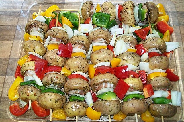 Champignon - Käse - Spieße von sabbel007| Chefkoch