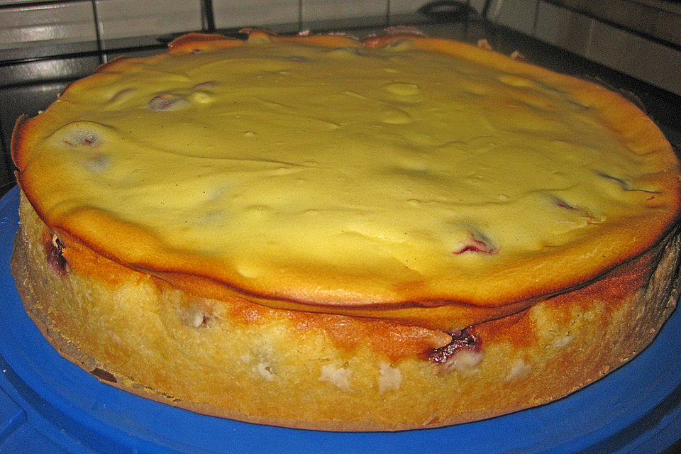 Mohn - Käsekuchen mit Kirschen