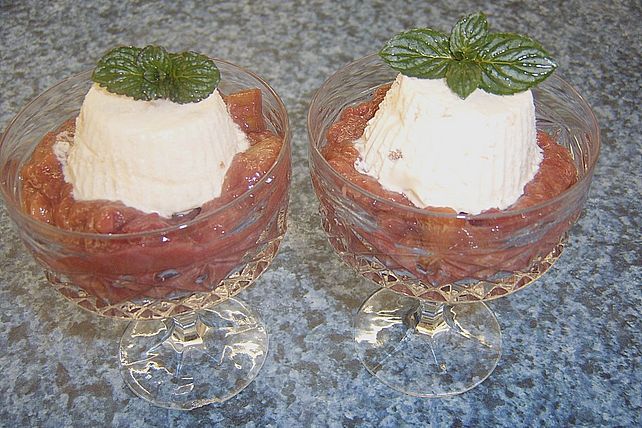 Ingwerparfait mit Rhabarberkompott von elli58| Chefkoch