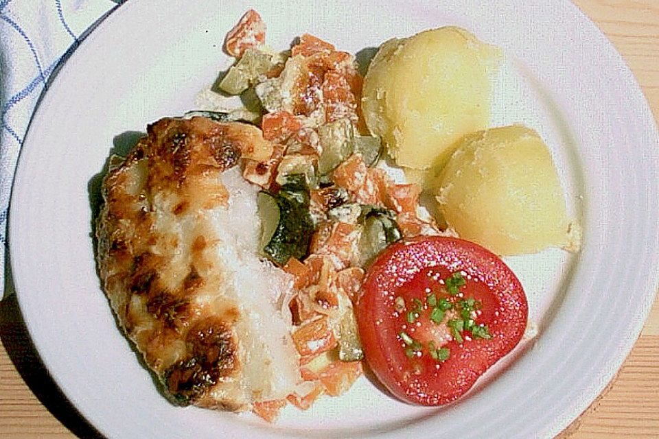 Fischfilet überbacken