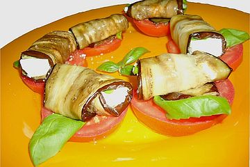 Auberginen Schafkaserollchen Auf Tomatensauce Von Maharet Chefkoch 
