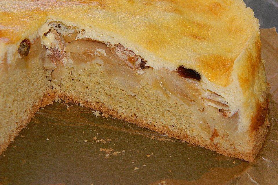 Apfelkuchen mit Rahmguss