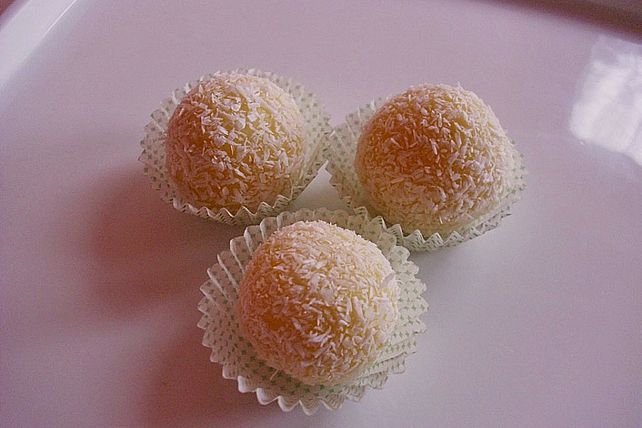 Trüffel aus weißer Schokolade von quitschaentli| Chefkoch