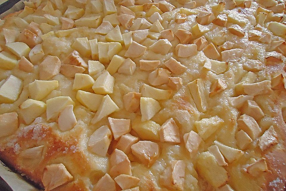 Butterkuchen mit und ohne Äpfel