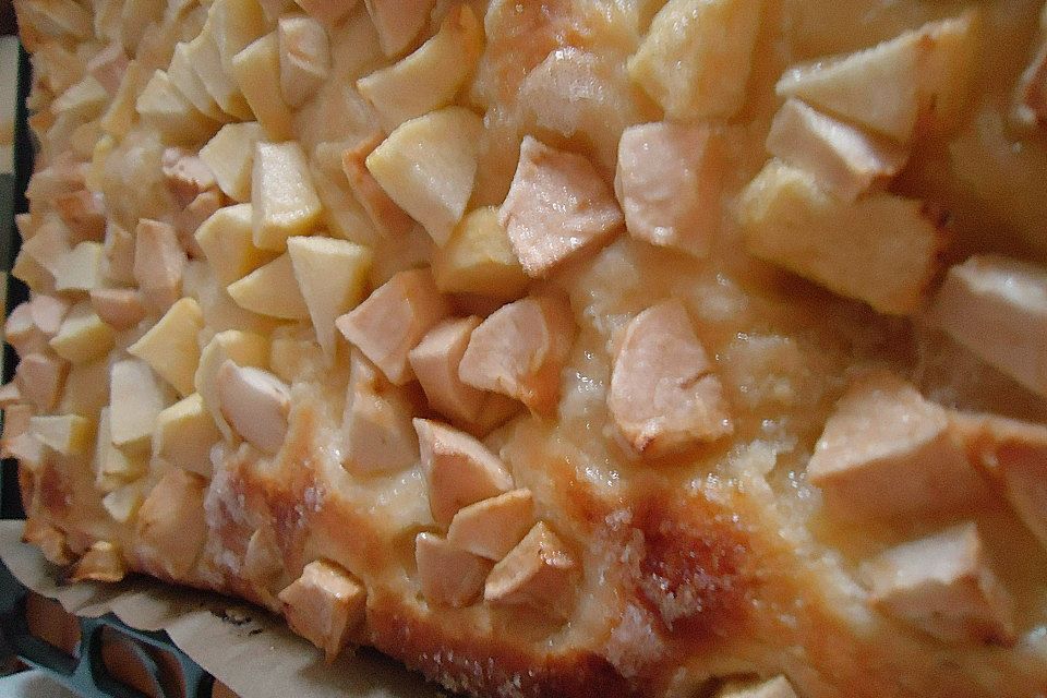 Butterkuchen mit und ohne Äpfel