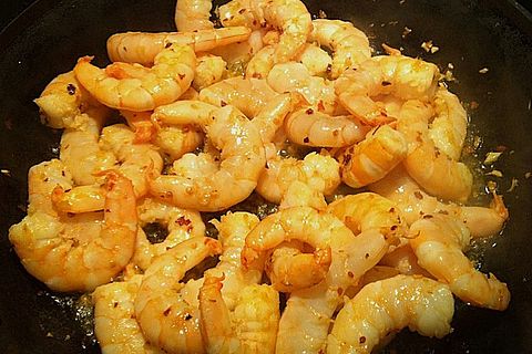 Jumbo-Shrimps mit Knoblauch