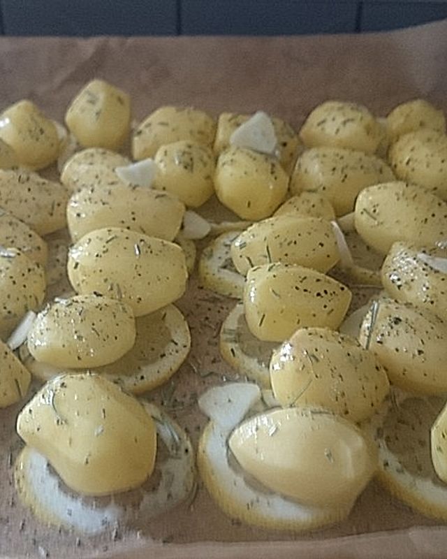 Zitronenkartoffeln vom Blech