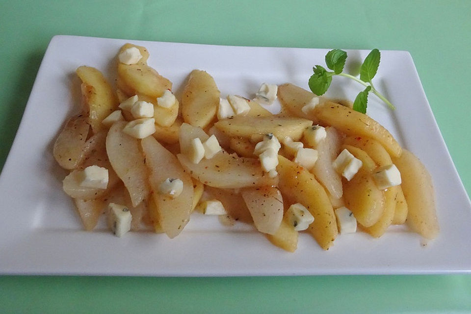 Birnen - Apfel Ragout mit Gorgonzola