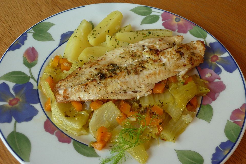 Fisch mit Safran - Fenchel 