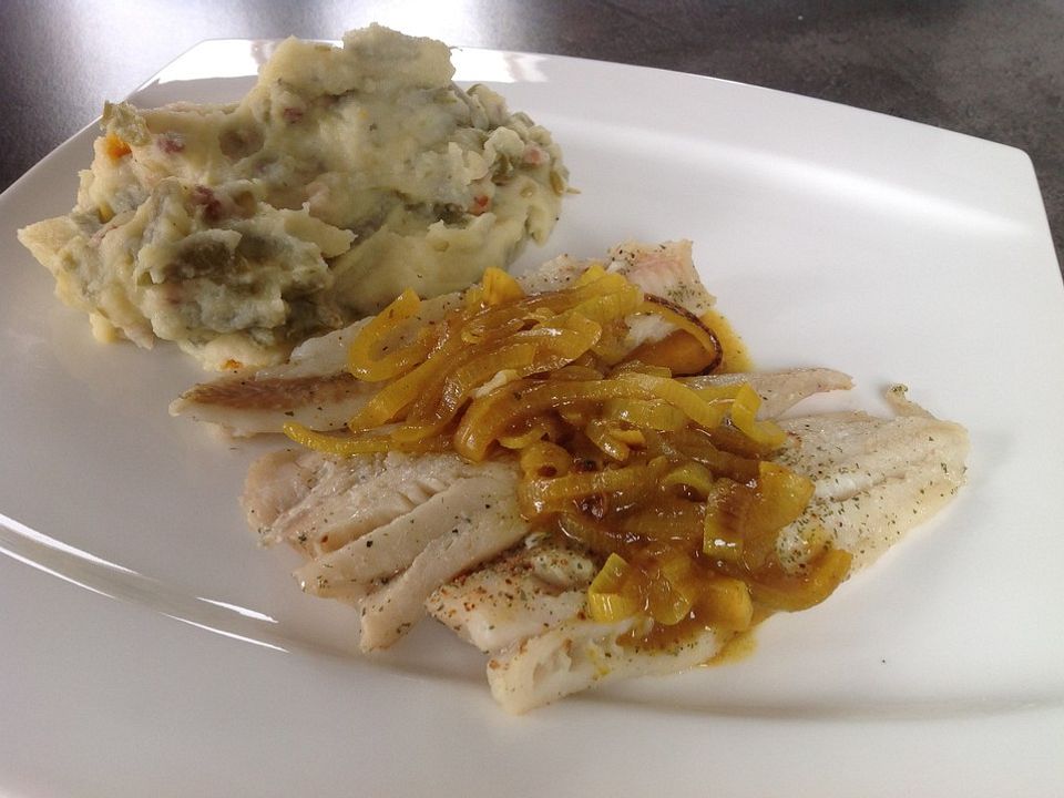 Fischfilet mit Curry Zwiebel Sauce Chefkoch