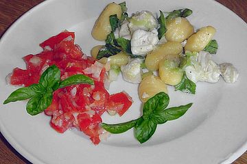 Lauwarme Puten - Gnocchis mit kalter Tomatensauce