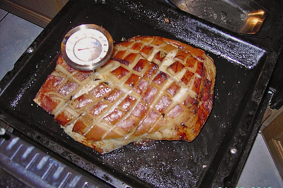 Krustenbraten mit Knoblauch