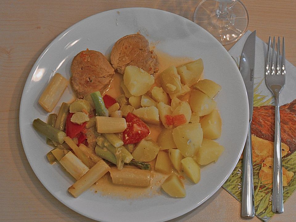 Schweinefilet mit Spargelgemüse von Pitt1| Chefkoch