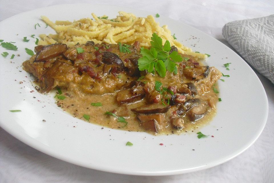 Schnitzel Försterinnen - Art aus dem Backofen