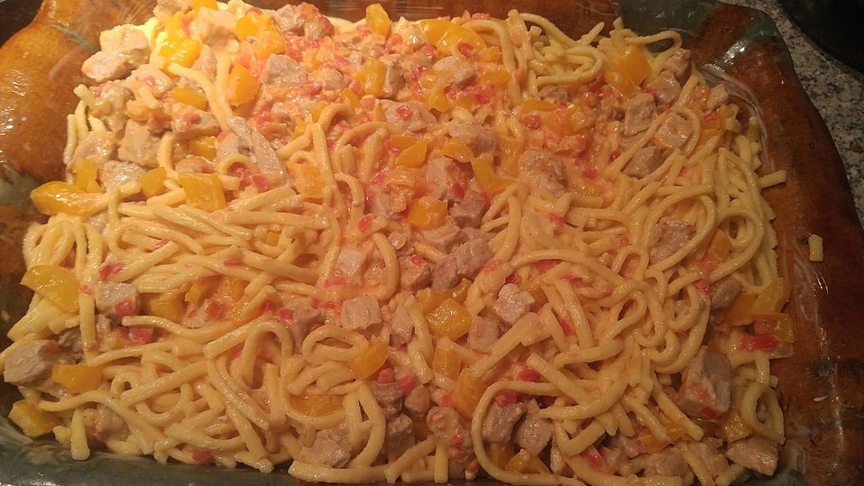 Spätzleauflauf mit Schweinefleisch und Paprika von berniek007