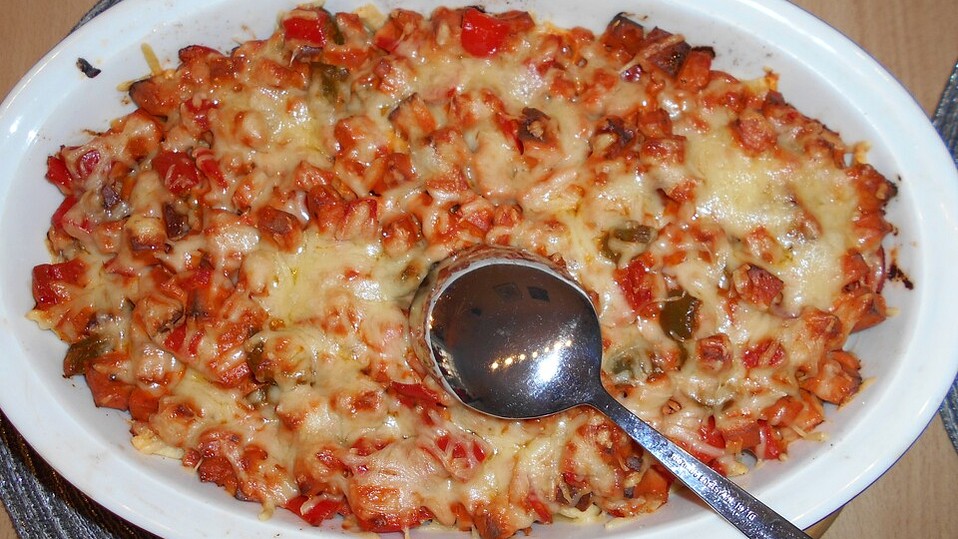 Spätzleauflauf mit Schweinefleisch und Paprika von berniek007