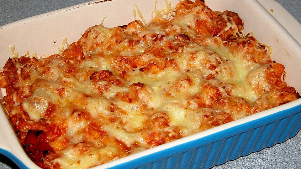 Spätzleauflauf mit Schweinefleisch und Paprika von berniek007| Chefkoch