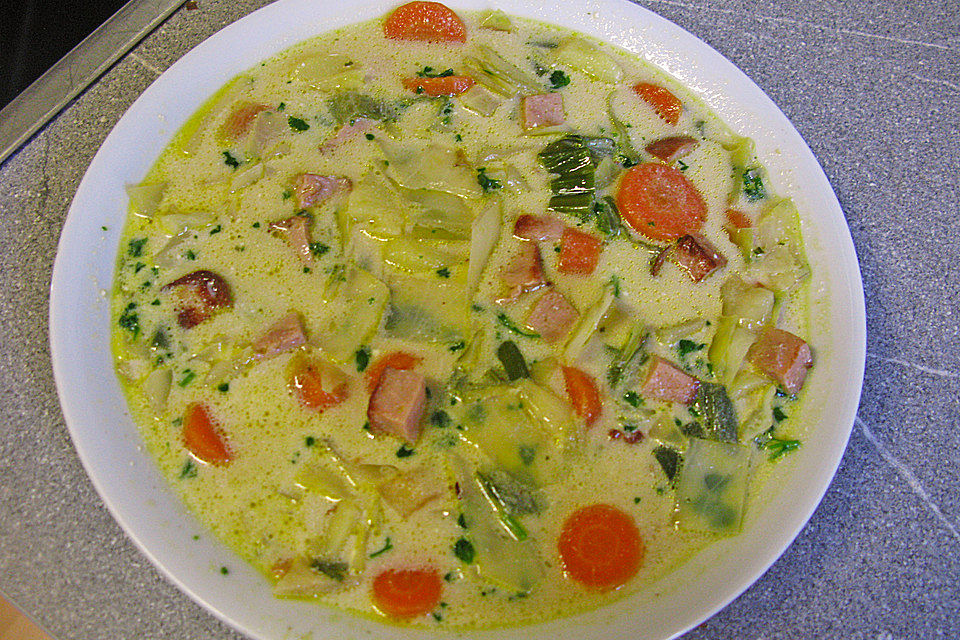 Gemüse - Käse - Suppe