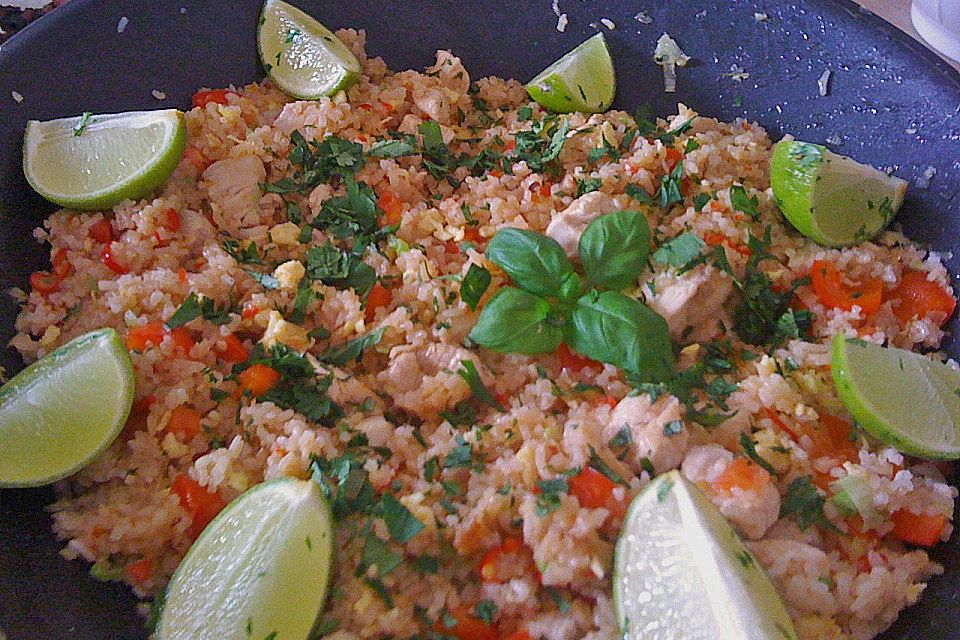 Khao Pat Gai / Gebratener Reis mit Huhn / Fried Rice with Chicken