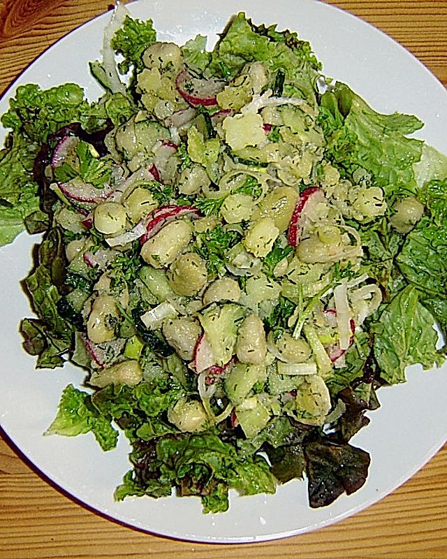 Puffbohnensalat mit Radieschen