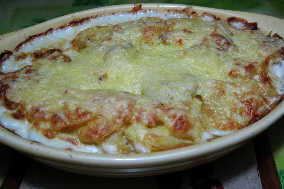 Einfacher Kartoffelgratin