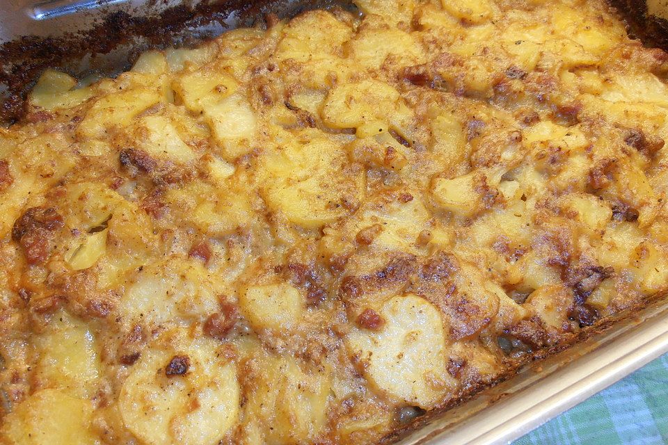 Einfacher Kartoffelgratin