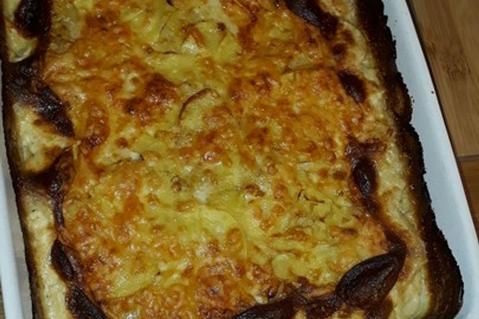 Einfacher Kartoffelgratin