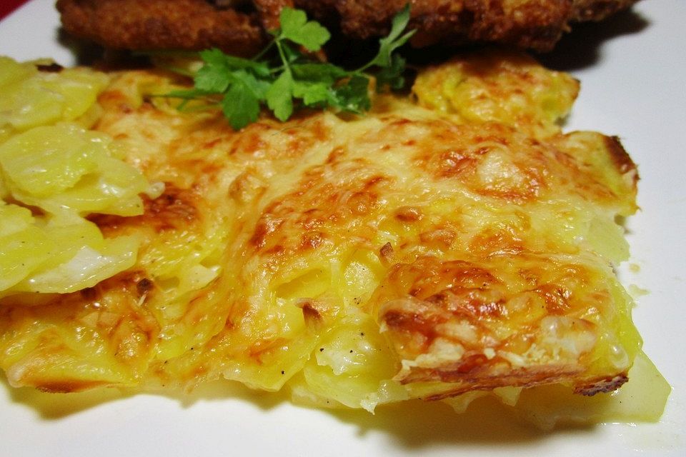 Einfacher Kartoffelgratin