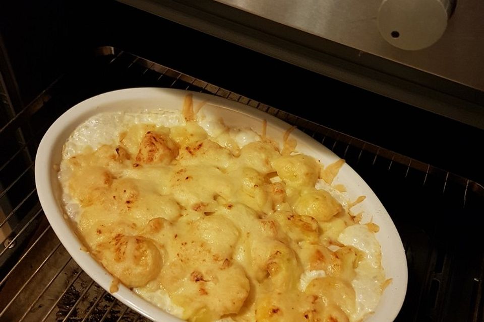 Einfacher Kartoffelgratin