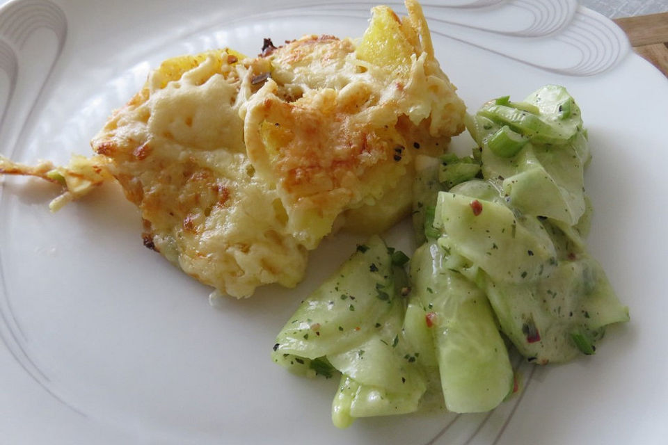 Einfacher Kartoffelgratin