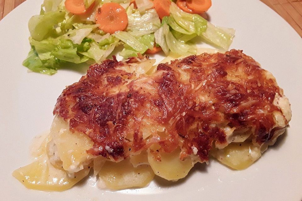 Einfacher Kartoffelgratin